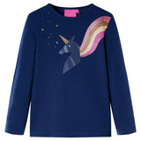 VidaXL Kinderhemd mit langen Ärmeln 140 Marineblau
