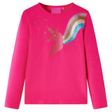 VidaXL Kindershirt mit langen Ärmeln 92 leuchtendes Rosa