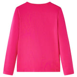 VidaXL Kindershirt mit langen Ärmeln 92 leuchtendes Rosa