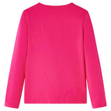 VidaXL Kindershirt mit langen Ärmeln 128 leuchtendes Rosa