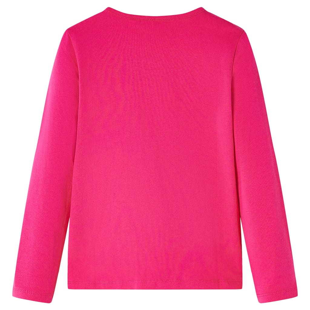 VidaXL Kindershirt mit langen Ärmeln 140 leuchtendes Rosa