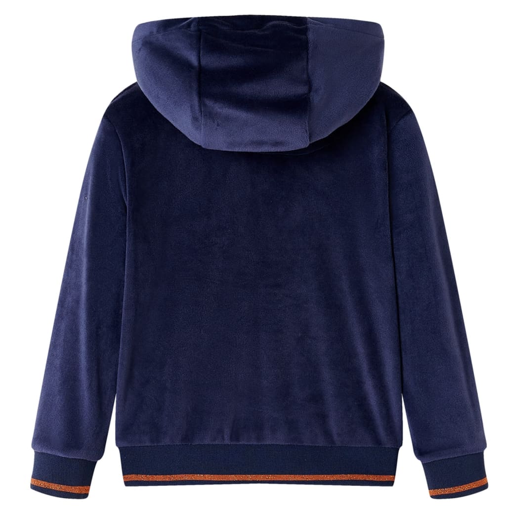 VidaXL Kinderjacke mit Kapuze 128 Marineblau