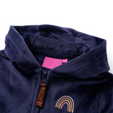 VidaXL Kinderjacke mit Kapuze 128 Marineblau