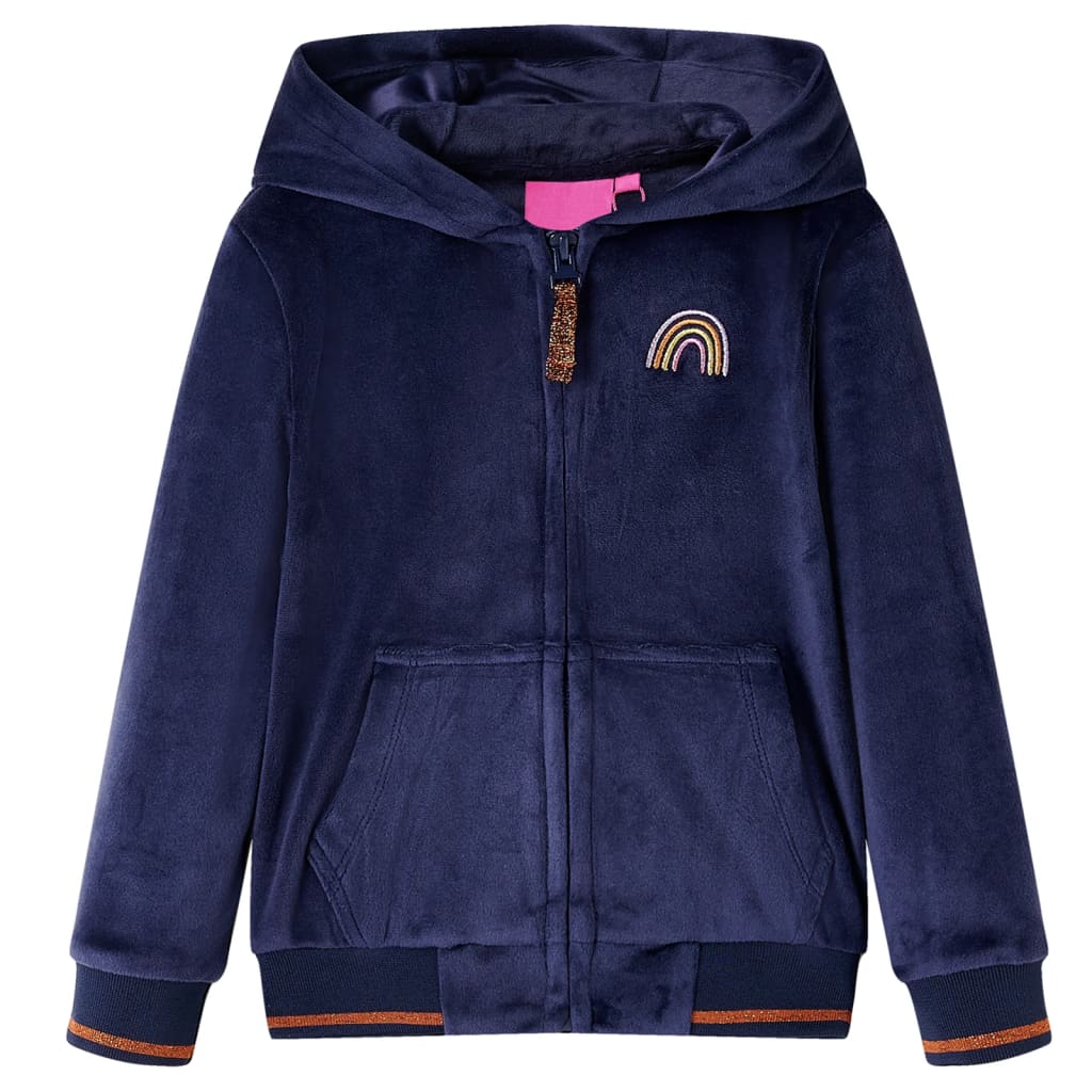 VidaXL Kinderjacke mit Kapuze 140 Marineblau