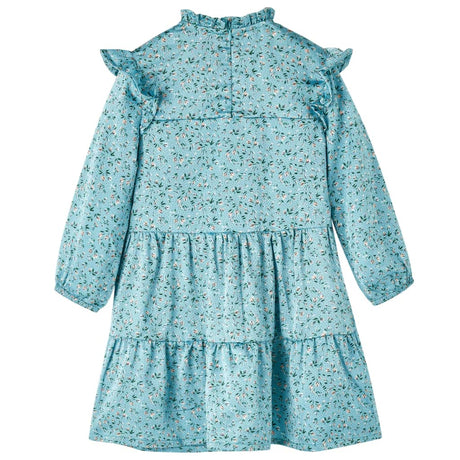 VidaXL Kinderkleid mit langen Ärmeln 140 Blau