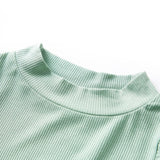 VidaXL Kindershirt mit langen Ärmeln, niedriger Rollkragen 104 dunkles Mint