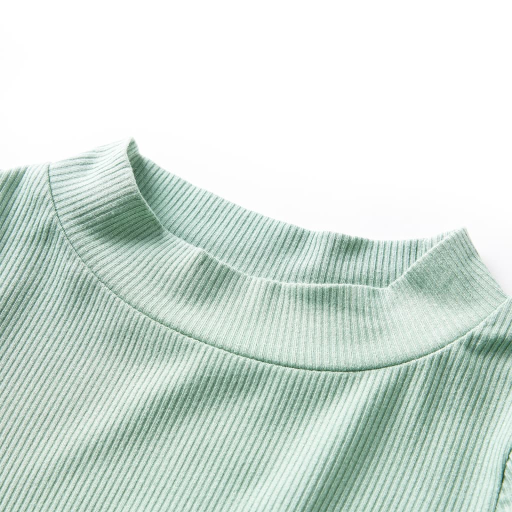 VidaXL Kindershirt mit langen Ärmeln, niedriger Rollkragen 116 dunkles Mint