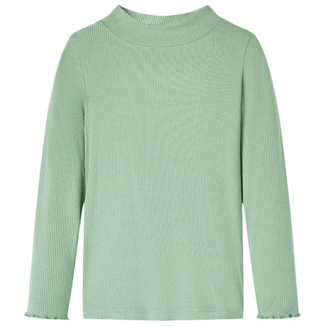 VidaXL Kindershirt mit langen Ärmeln, niedriger Rollkragen 128 dunkles Mint