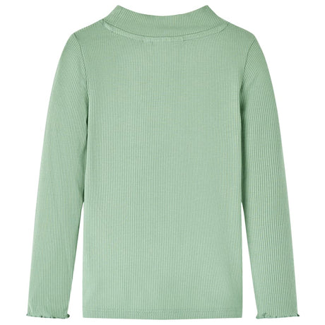 VidaXL Kindershirt mit langen Ärmeln, niedriger Rollkragen 128 dunkles Mint