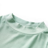 VidaXL Kindershirt mit langen Ärmeln, niedriger Rollkragen 128 dunkles Mint