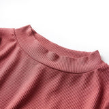 VidaXL Kindershirt mit langen Ärmeln, niedriger Rollkragen 92 Rotbraun