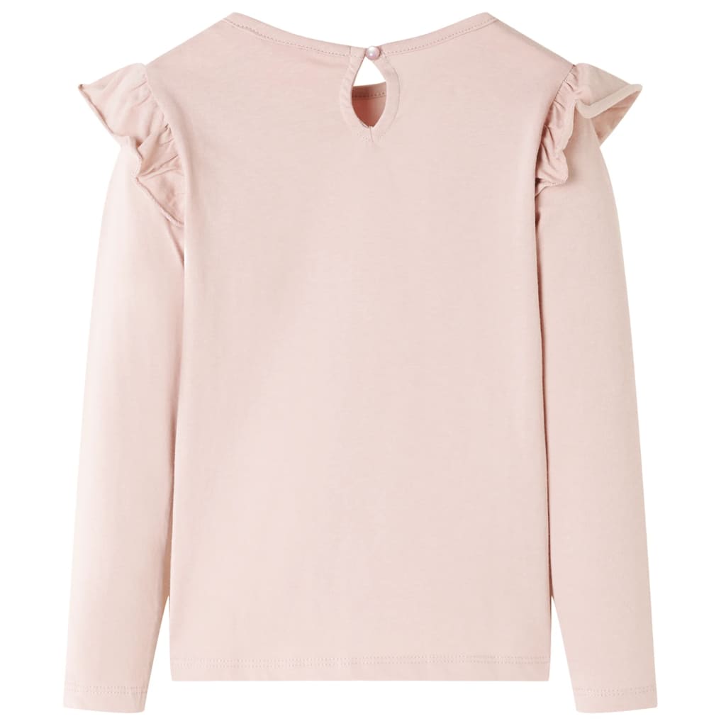 VidaXL Kindershirt mit langen Ärmeln 128 rosa