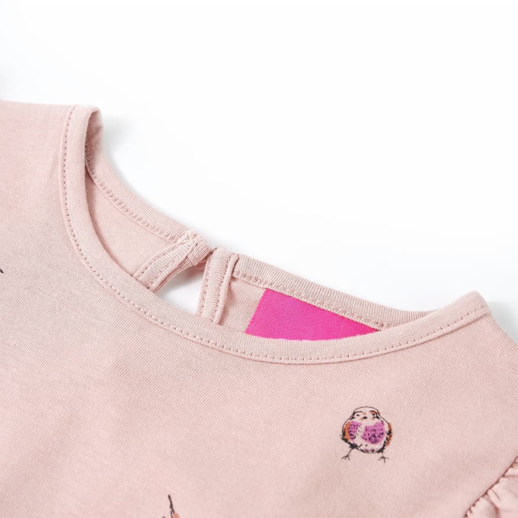 VidaXL Kindershirt mit langen Ärmeln 128 rosa