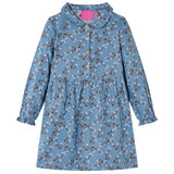 VidaXL Kinderkleid mit langen Ärmeln 140 in der Farbe Petrol