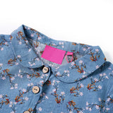 VidaXL Kinderkleid mit langen Ärmeln 140 in der Farbe Petrol