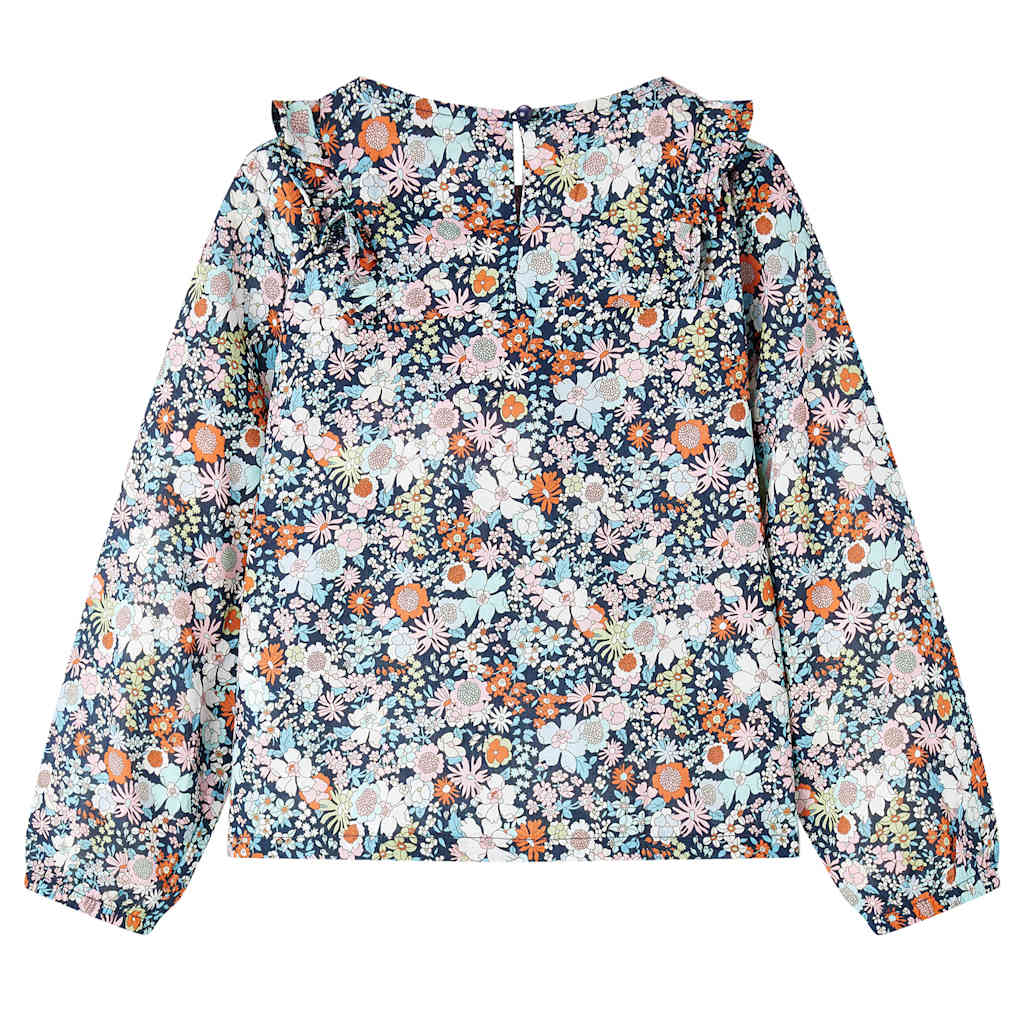VidaXL Kindershirt mit langen Ärmeln 104 dunkelblau