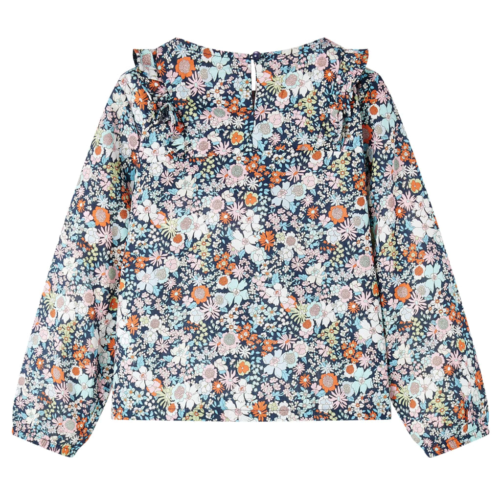 VidaXL Kindershirt mit langen Ärmeln 116 dunkelblau