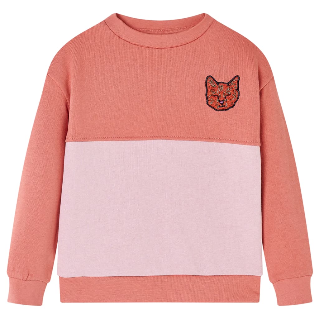 VidaXL Kinderpullover Blockdesign 128 Rosa