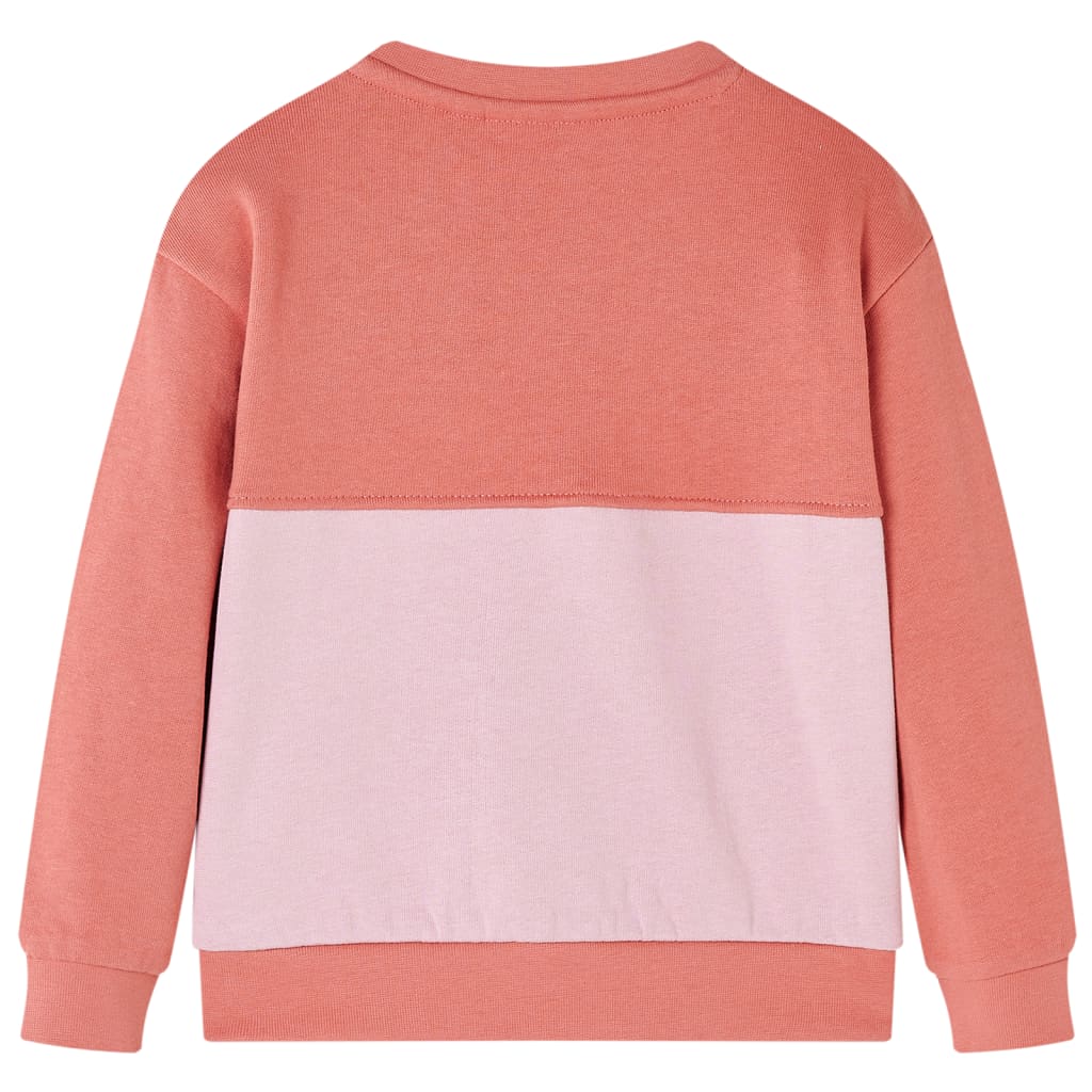 VidaXL Kinderpullover Blockdesign 128 Rosa