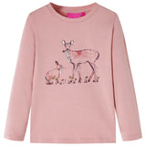 VidaXL Kindershirt mit langen Ärmeln 92 rosa