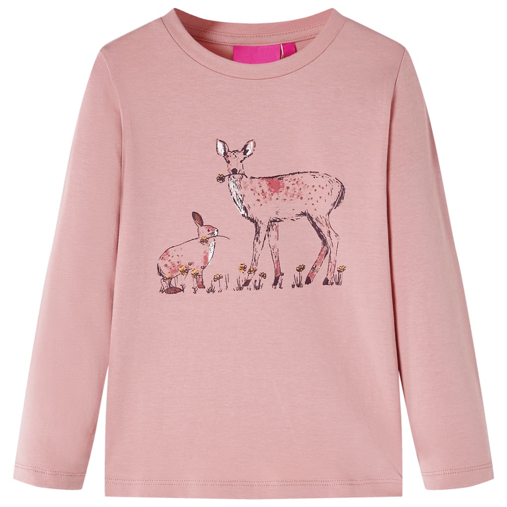 VidaXL Kindershirt mit langen Ärmeln 104 rosa