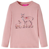 VidaXL Kindershirt mit langen Ärmeln 128 rosa
