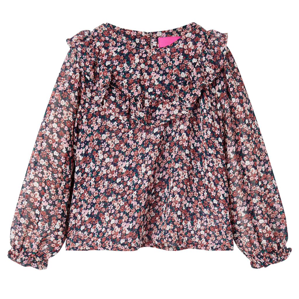 VidaXL Kindershirt mit langen Ärmeln 104 Dunkelrosa