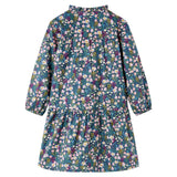 VidaXL Kinderkleid mit langen Ärmeln 140 dunkelblau