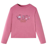 VidaXL Kindershirt mit langen Ärmeln 92 himbeerfarben