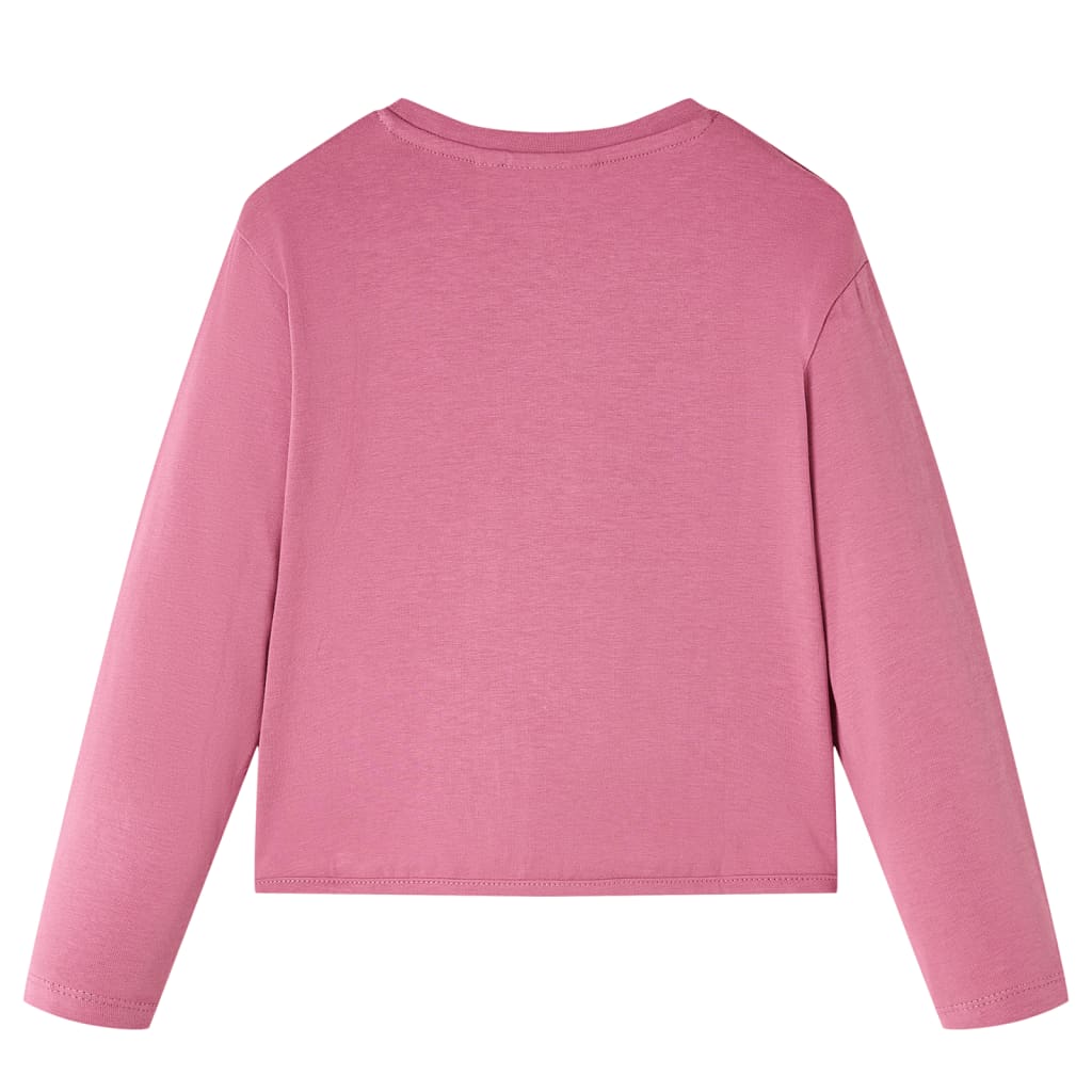 VidaXL Kindershirt mit langen Ärmeln 128 himbeerfarben