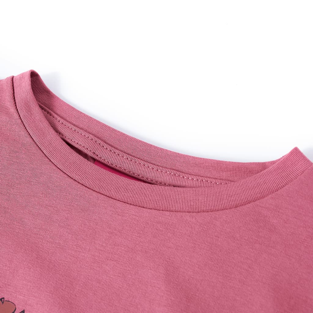 VidaXL Kindershirt mit langen Ärmeln 128 himbeerfarben