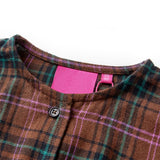 VidaXL Kinderkleid mit langen Ärmeln 140 cognacfarben