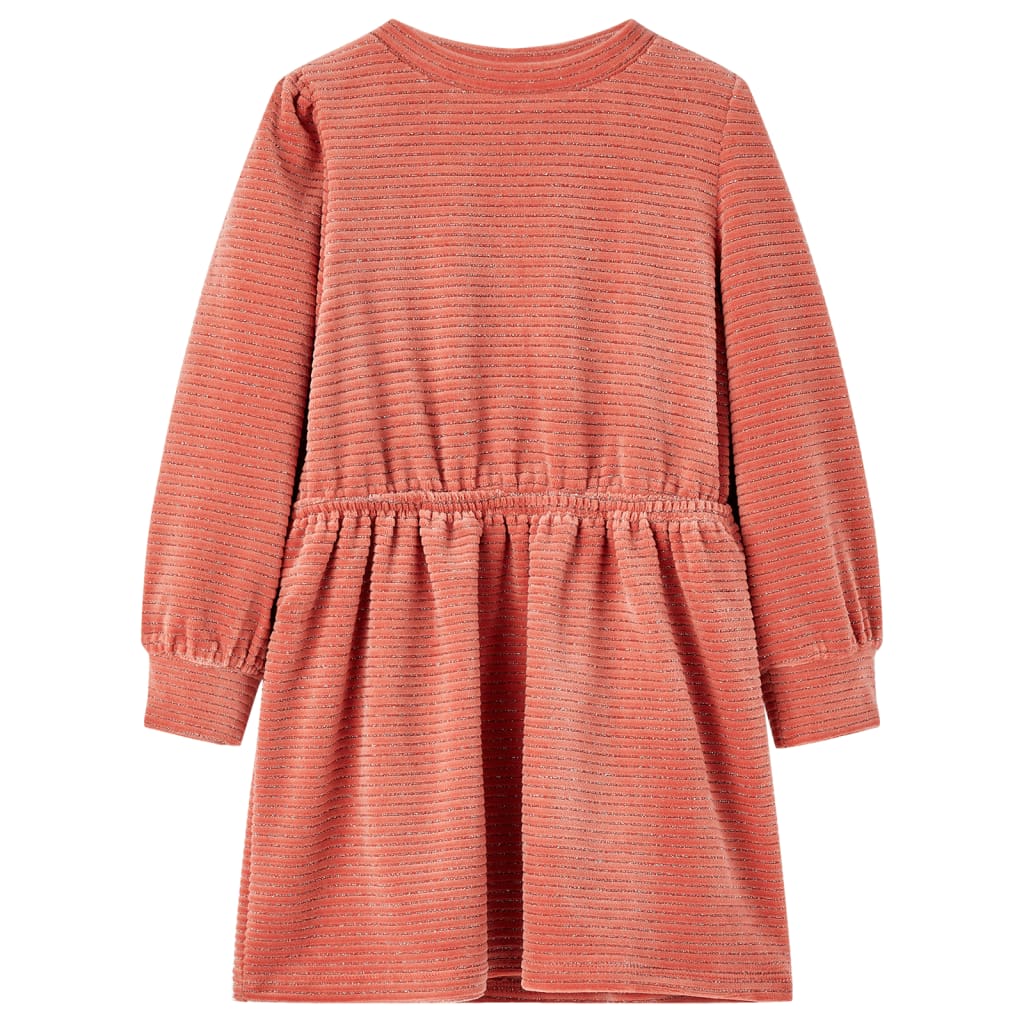 VidaXL Kinderkleid mit langen Ärmeln 92 Mittelrosa