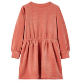 VidaXL Kinderkleid mit langen Ärmeln 92 Mittelrosa