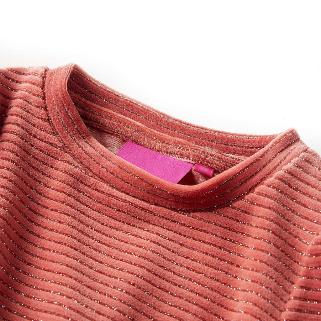VidaXL Kinderkleid mit langen Ärmeln 104 Mittelrosa