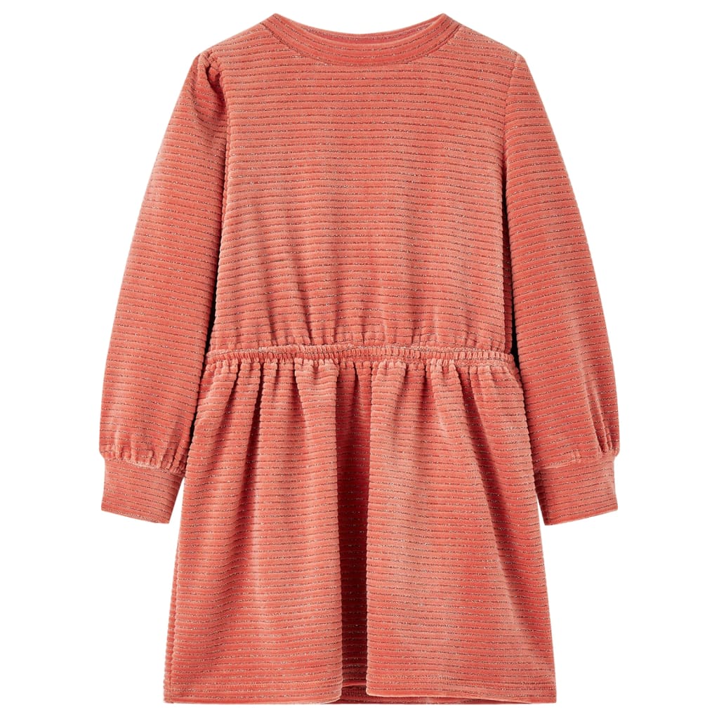 VidaXL Kinderkleid mit langen Ärmeln 140 mittelrosa