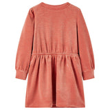 VidaXL Kinderkleid mit langen Ärmeln 140 mittelrosa