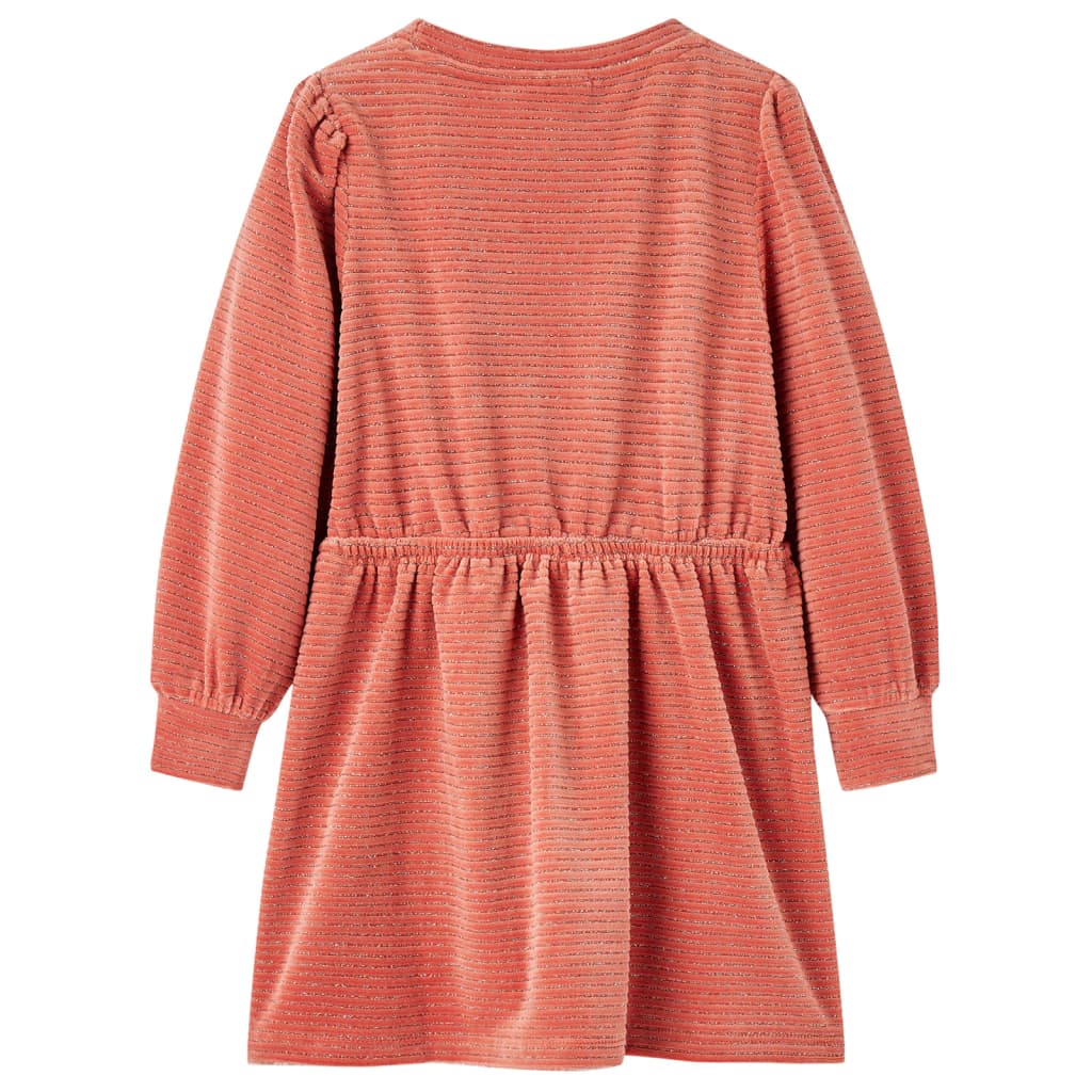 VidaXL Kinderkleid mit langen Ärmeln 140 mittelrosa