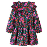 VidaXL Kinderkleid mit langen Ärmeln 92 leuchtendes Rosa