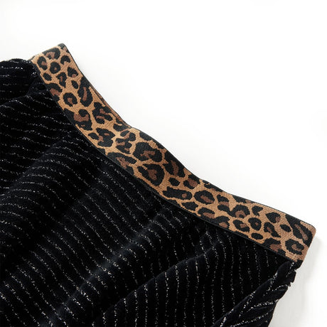 VidaXL Kinderrock mit Leopardenbund 116 Schwarz