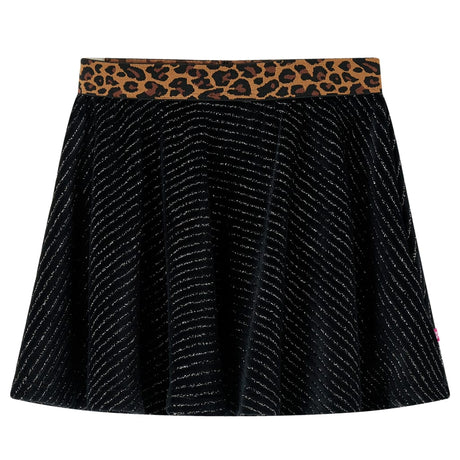 VidaXL Kinderrock mit Leopardenbund 128 Schwarz