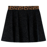 VidaXL Kinderrock mit Leopardenbund 128 Schwarz