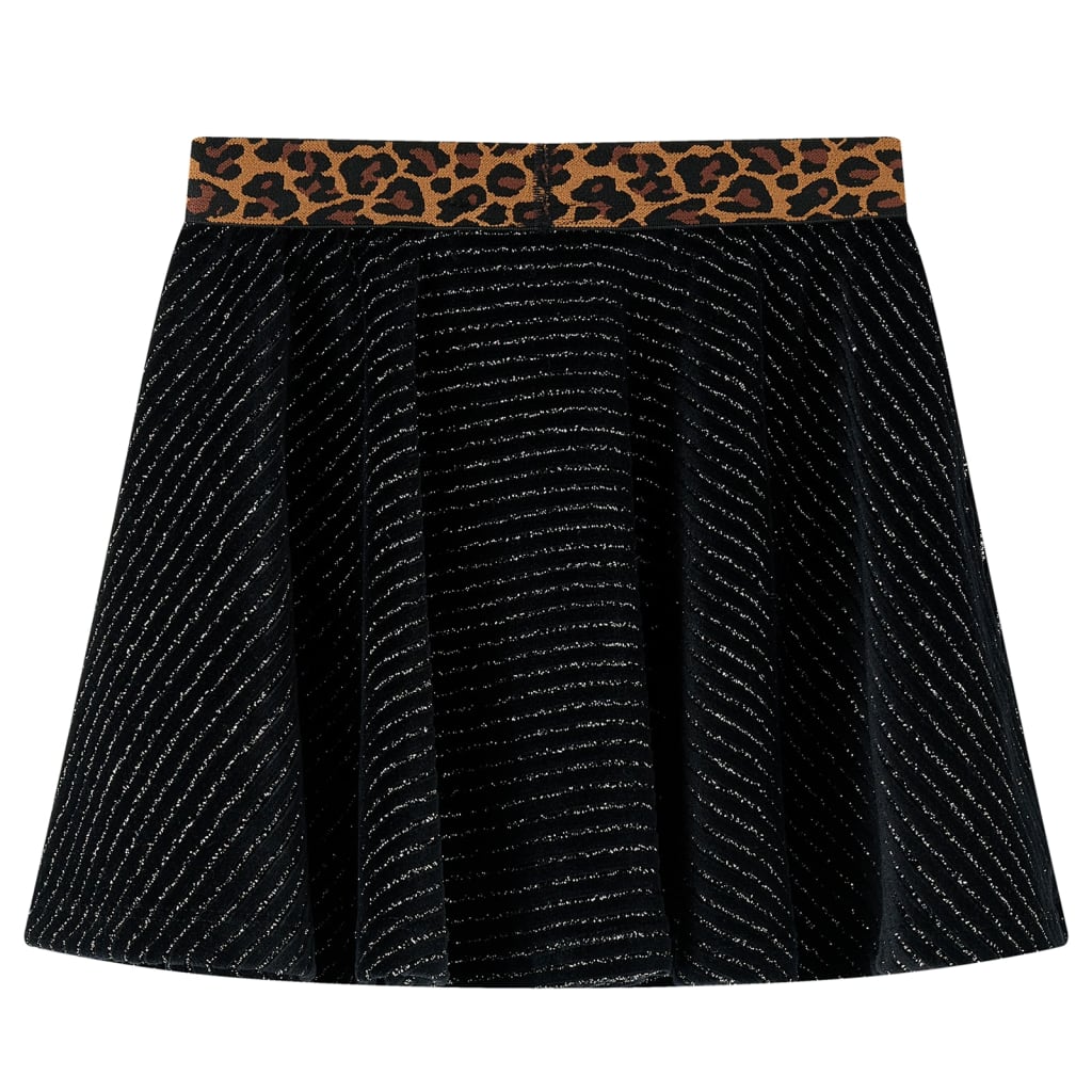 VidaXL Kinderrock mit Leopardenbund 140 Schwarz