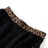 VidaXL Kinderrock mit Leopardenbund 140 Schwarz