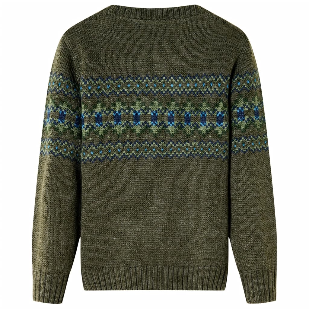 VidaXL Kinderpullover gestrickt 92 Khaki