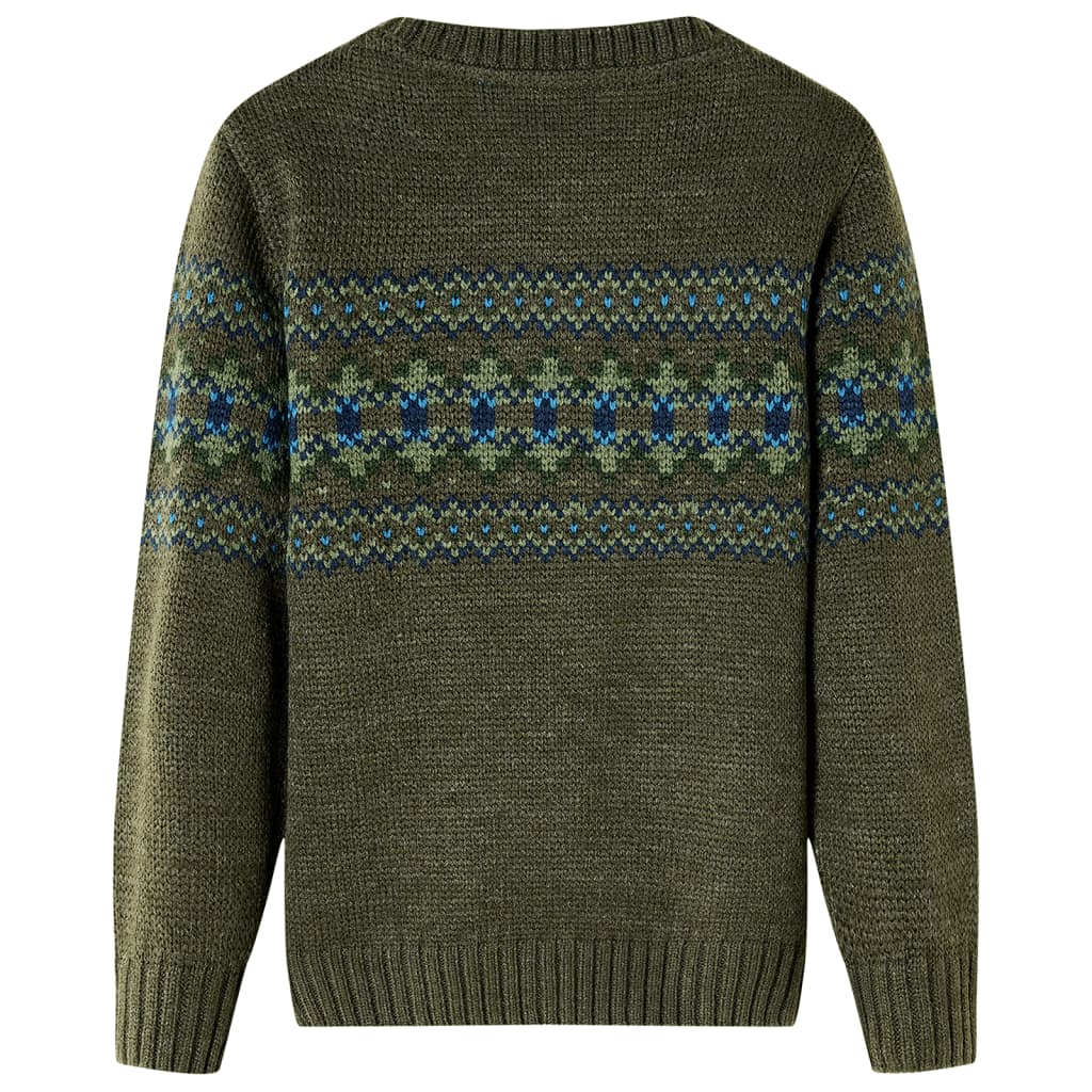 VidaXL Kinderpullover gestrickt 128 Khaki