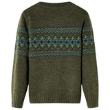 VidaXL Kinderpullover gestrickt 128 Khaki