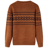 VidaXL Kinderpullover gestrickt 104 cognacfarben