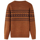 VidaXL Kinderpullover gestrickt 116 cognacfarben