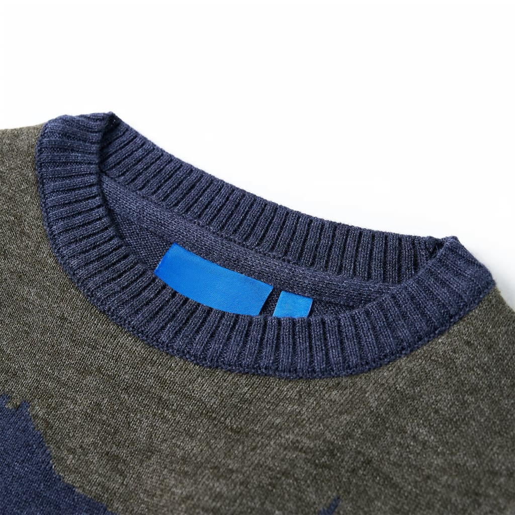 VidaXL Kinderpullover gestrickt 128 Marineblau